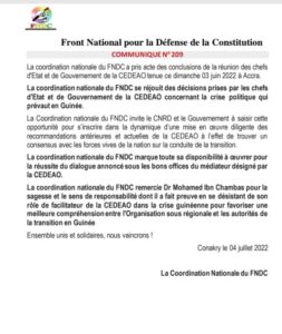 Sommet De La C D Ao Du Juillet Le Fndc Invite Le Cnrd Mettre