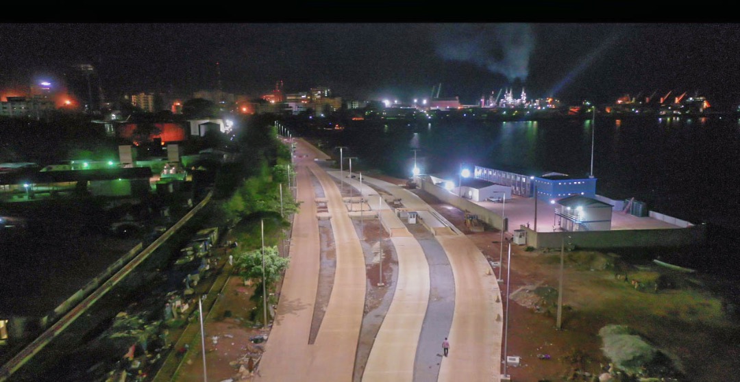 Alport-Conakry : les travaux de la pénétrante avancent à grands pas pour la modernisation du port de Conakry