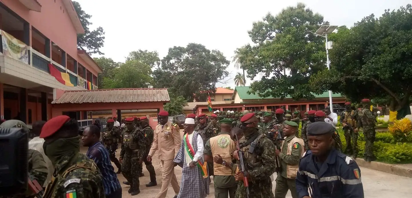 Kindia : le Colonel Doumbouya est arrivé pour présider le conseil des ministres