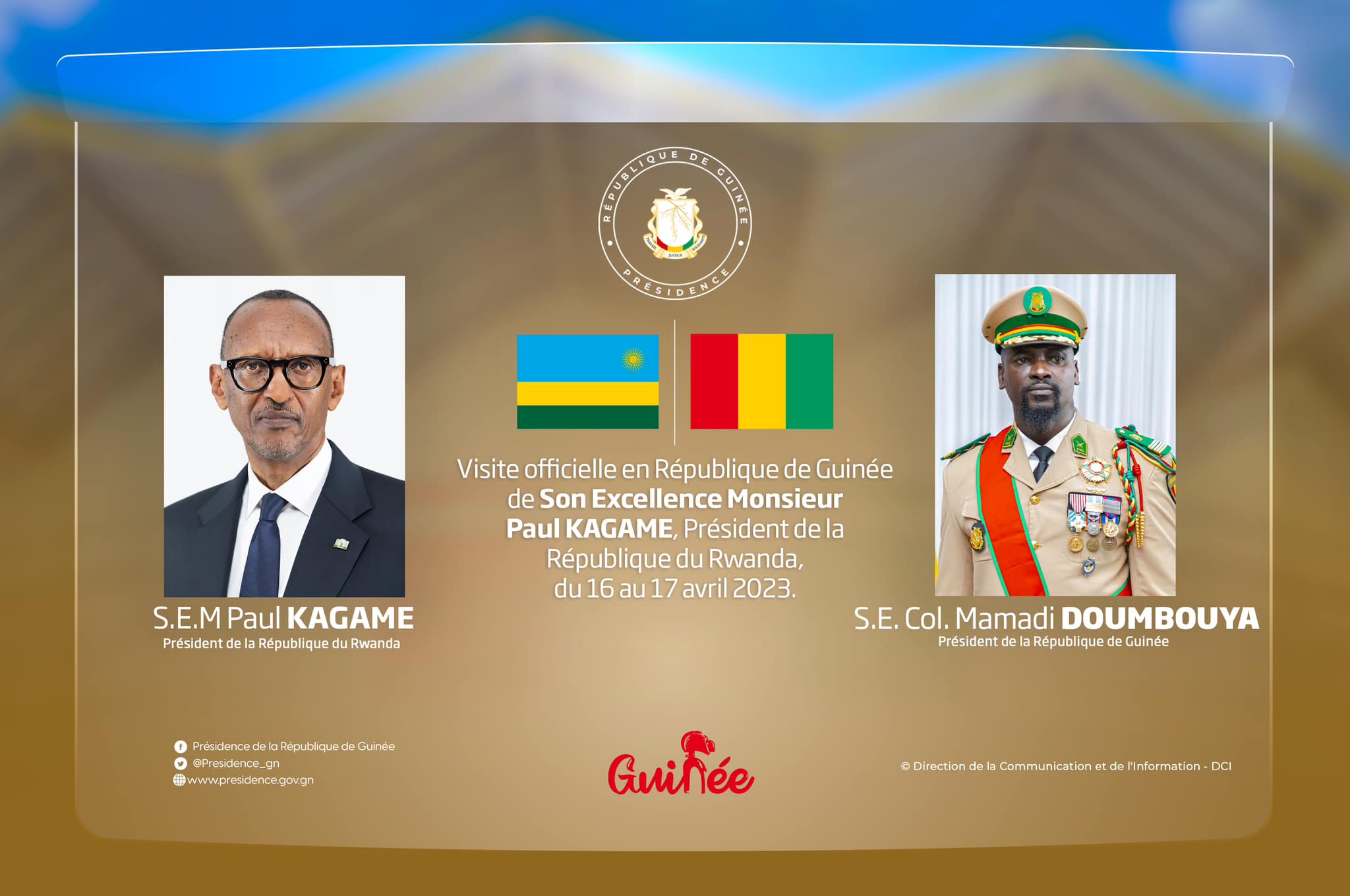 Guinée : Paul Kagamé attendu ce dimanche 16 avril pour une visite de travail