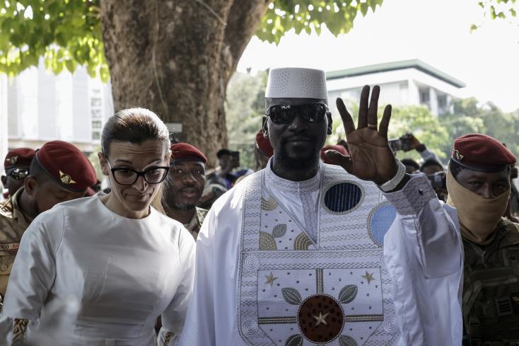 Présidentielle : Mamadi Doumbouya a voté à Kaloum
