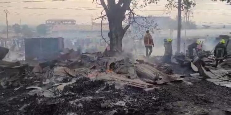 Incendie à Sangoyah : plusieurs ateliers et commerces détruits