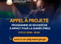 MESRS : lancement officiel de l’appel à projets du Programme de Recherche à Impact pour la Guinée